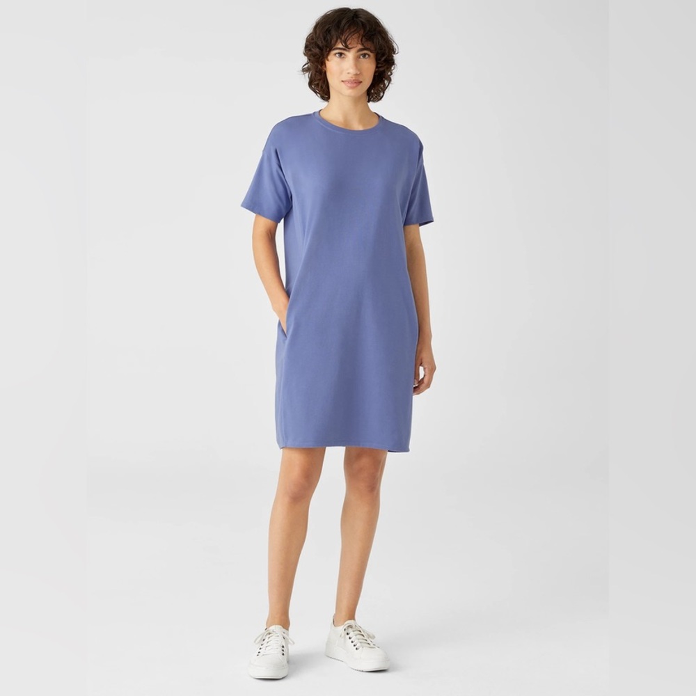 Eileen Fisher Traceable Cotton Jersey Dress - Picture 2 of 13